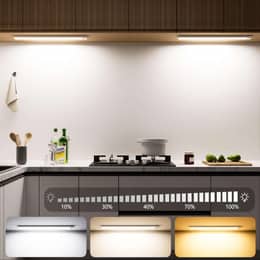 OUILA Luz LED Armario con Sensor de Movimiento, 43CM Regulable Luz LED Adhesiva con 3 Color Modos
