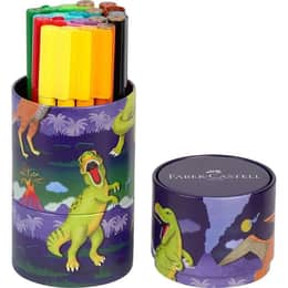 FABER-CASTELL - Set de rotuladores Connector Dino, 20 colores